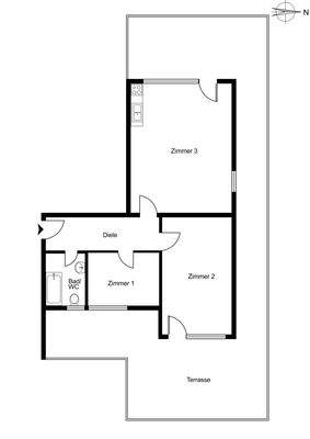 Grundriss nach Umbau