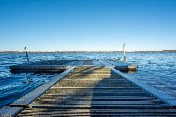 Privater Steg mit Genehmigung