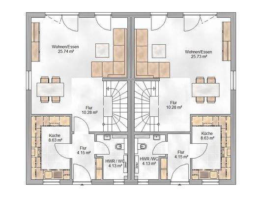 Grundriss Erdgeschoß - beide Seiten
