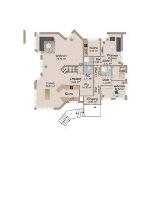 Erdgeschoss Hauptwohnung & Einliegerwohnung