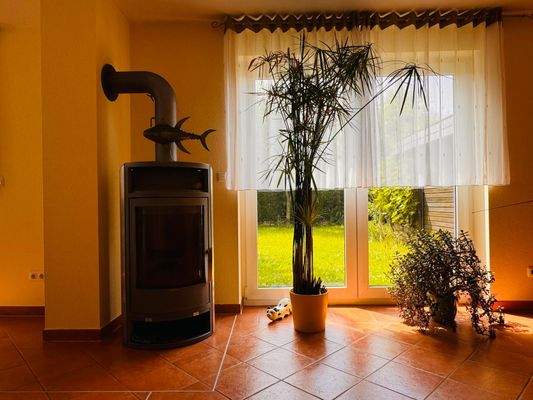 Wohnküche mit Kamin 