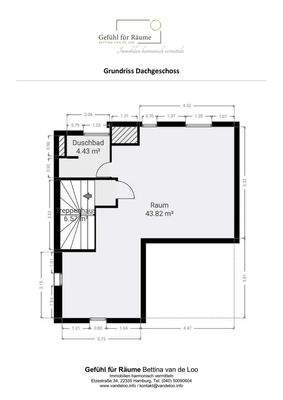 Dachgeschoss Grundriss mit Logo