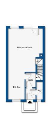 Grundrissskizze Erdgeschoss