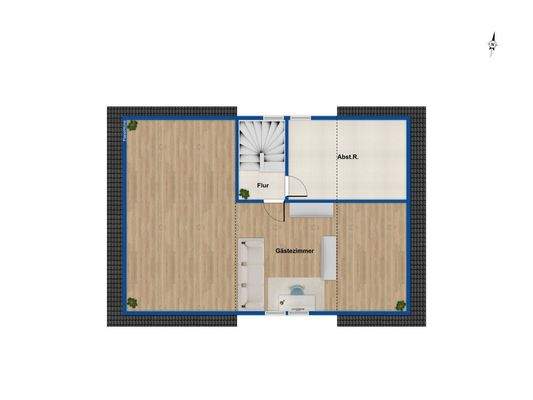 Grundriss Spitzboden