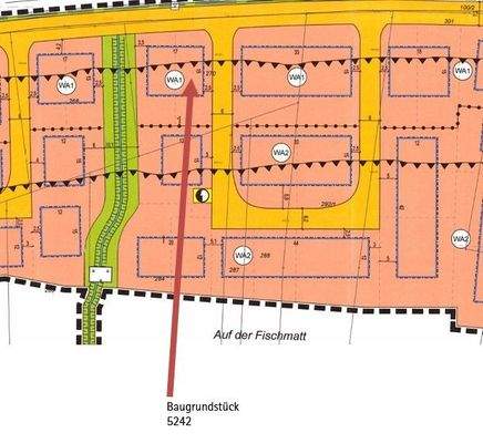 Ausschnitt Bebauungsplan 