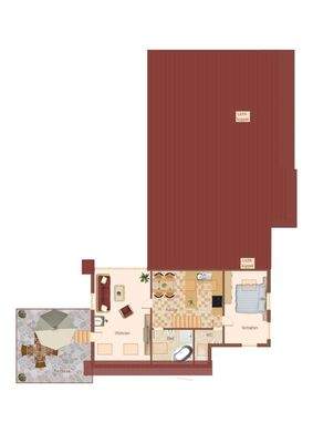 Grundrissskizze Dachgeschoss