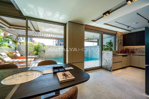 Detached Houses with Gardens and Pools in Kundu Antalya