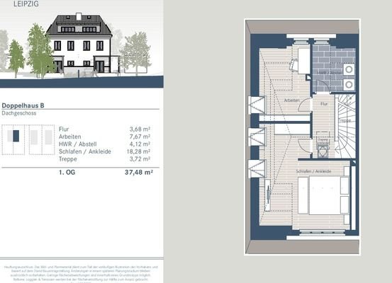 Doppelhaus B Dachgeschoss