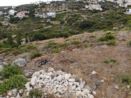 Kreta, Plaka: Atemberaubendes Grundstück mit Meer- und Bergblick zu verkaufen