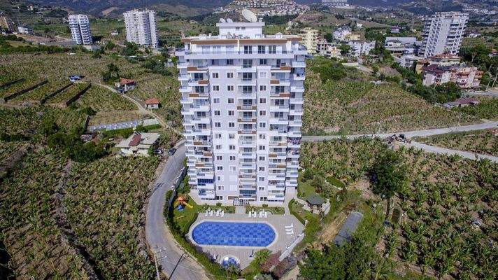 Flat in Complex with Pool 750 m from the Beach in Mahmutlar Alanya
