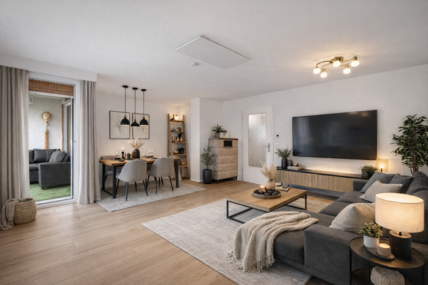 EG | Wohn- und Essbereich, virtuelle Darstellung