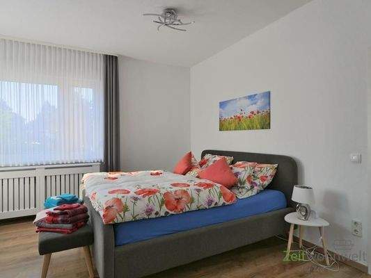 Blick ins Schlafzimmer