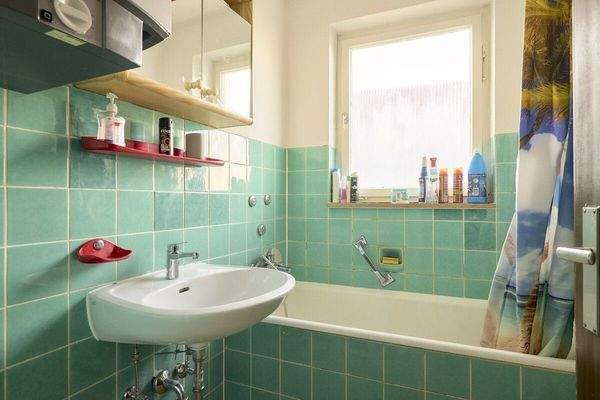 Blick in das Badezimmer