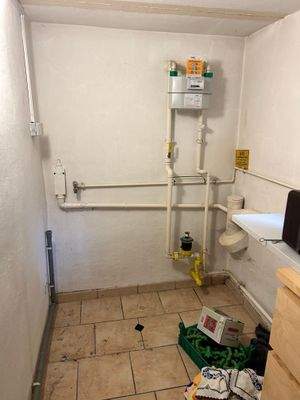 Waschmaschinenanschluss im Heizraum