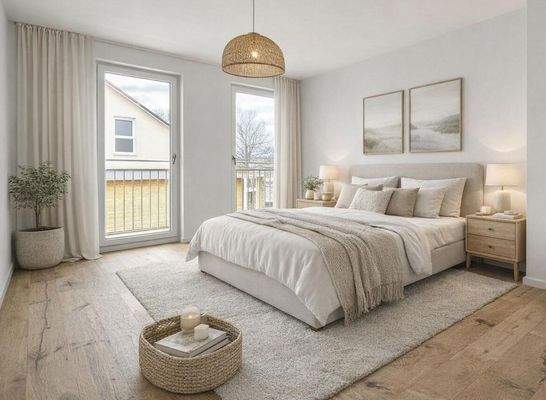 Schlafzimmer (KI-Staging)