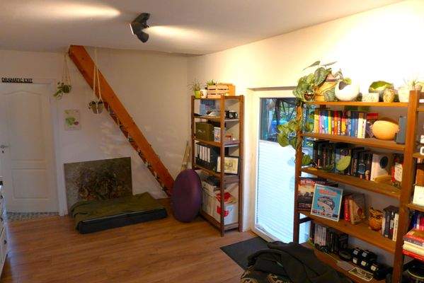 Wohnzimmer Ausgang Terrasse Aufgang Dachboden