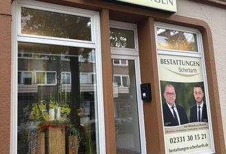 Bestattungsbüro Schaufenster