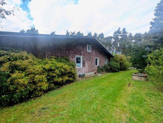 Giebelansicht des Wohnhauses