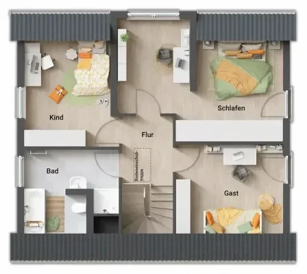 Einfamilienhaus Lichthaus 121 Grundriss Dachgescho