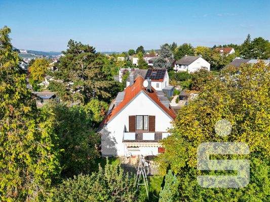 Giebelseite des Hauses