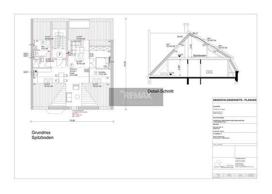 Grundriss Spitzboden