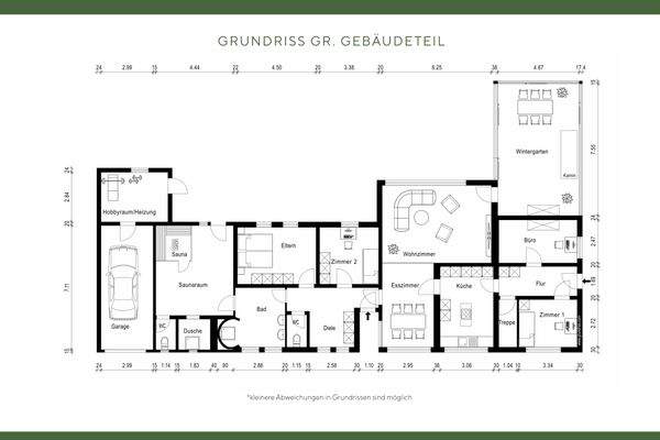 Grundriss gr. Gebäudeteil