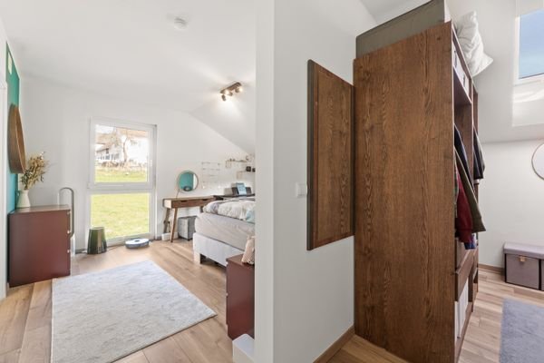 Blick ins Schlafzimmer
