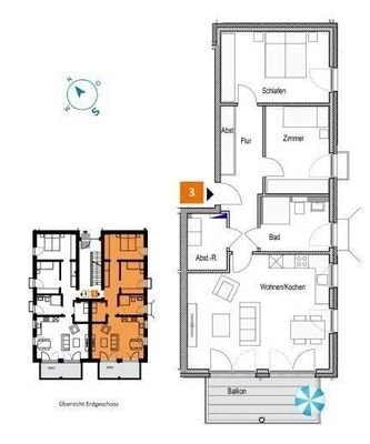 Grundriss Wohnung 3 – Brookgang 46 