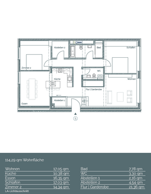 Grundriss Wohnung 5