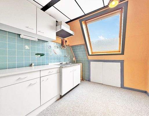 Küche im Dachgeschoss