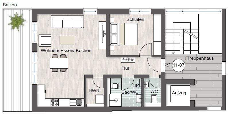 Grundriss Wohnung