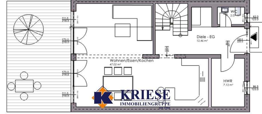 Erdgeschoss - Haus Mitte