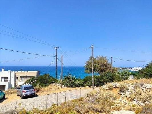 Kreta, Rethymno: Investitionsgrundstück mit Meerblick nahe Stadtzentrum zu verkaufen