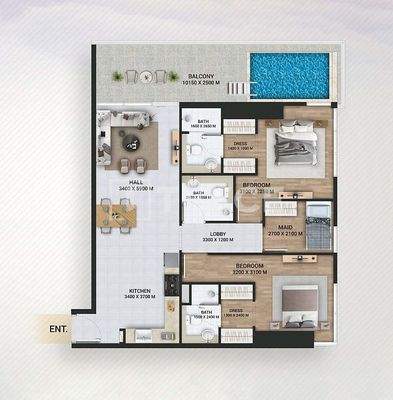 Private Pool Apartments with Post-Handover Installment in Dubai