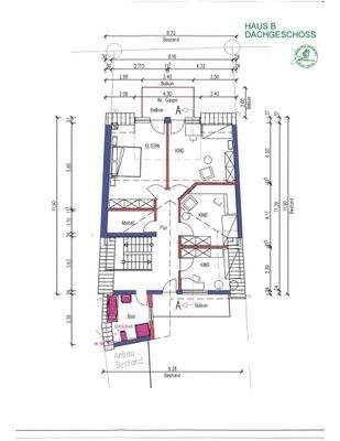 Haus B Dachgeschoss Grundriss