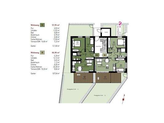 Grundriss WE 5 und 6