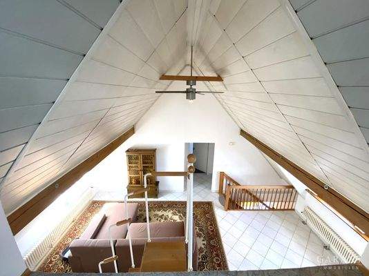 Blick von der Galerie ins ELW-Wohnstudio