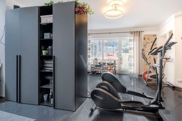 Fitnessbereich im Gartengeschoss