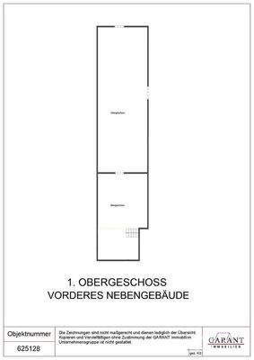 Grundriss Obergeschoss vorderes Nebengebäude