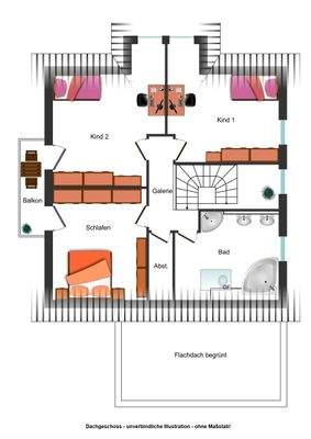 Dachgeschoss - unverbindliche Illustration