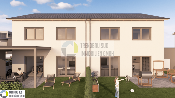 Färberbrühl, Mietingen_Visualisierung_kleine DHH_Ansichten_2025-08-07_2 - Foto