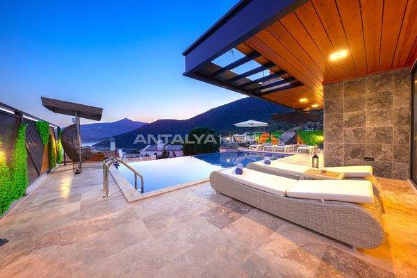 Bay View 4-Bedroom Villa with Pools in Kalkan Antalya