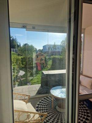 Blick aus der Küche.