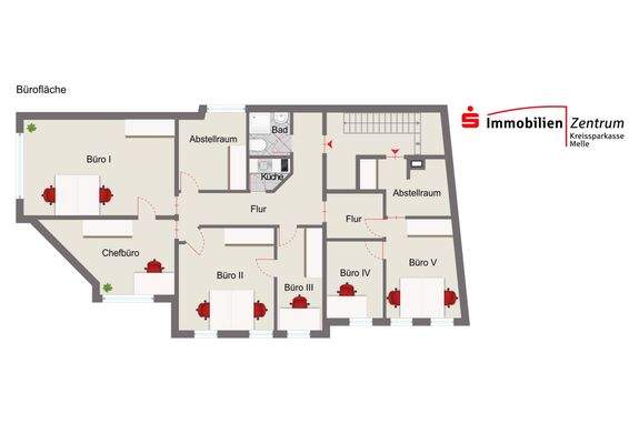 Grundriss Bürofläche