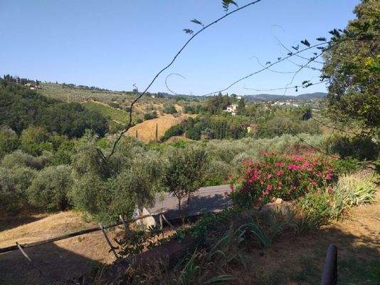 Blick in die sanften Hügel der Toscana