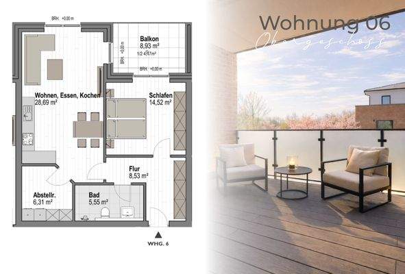 2-Zimmer Obergeschoss WE 6 