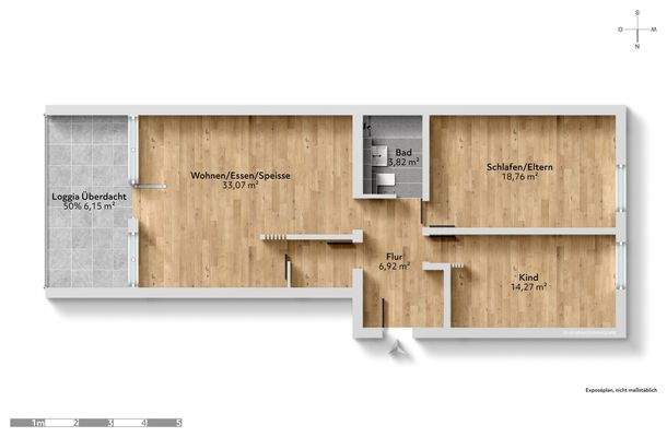 Grundriss unmöbliert