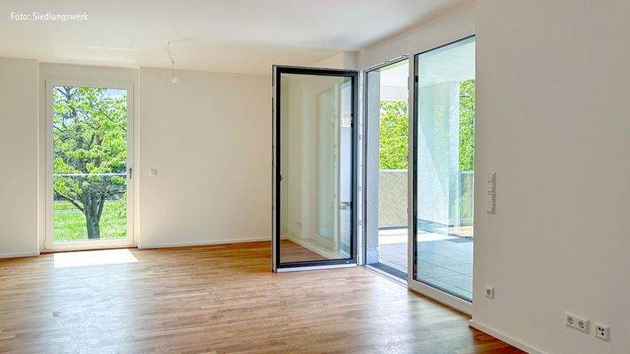 Musterwohnung: Wohn- und Essbereich