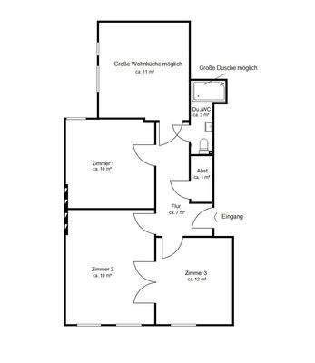 Grundriss Alternative