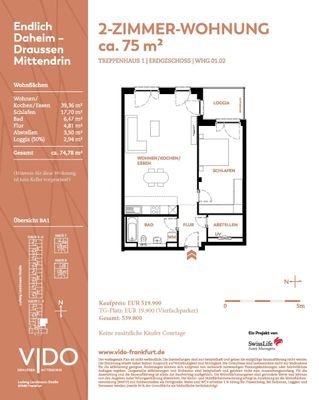 1.02 Grundriss 2-Zimmer 